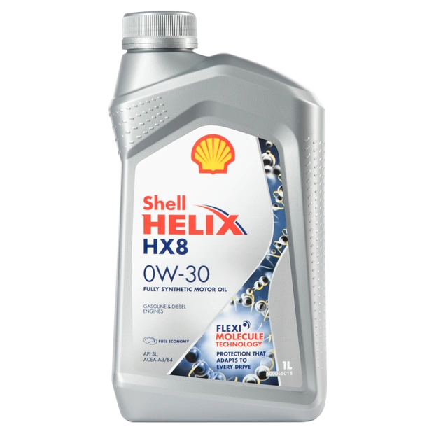 Моторное масло SHELL 0W30 HELIX HX8, 1л