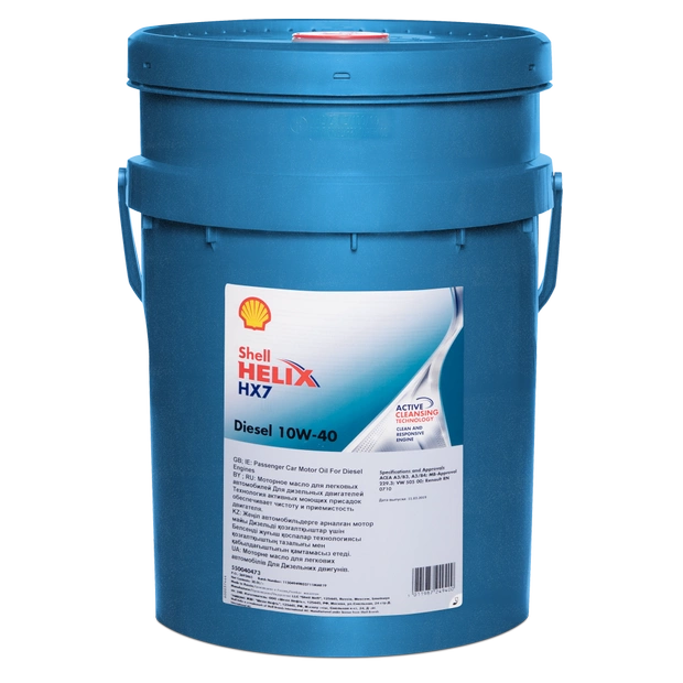 Моторное масло SHELL 10W40 HELIX DIESEL HX7, 20л
