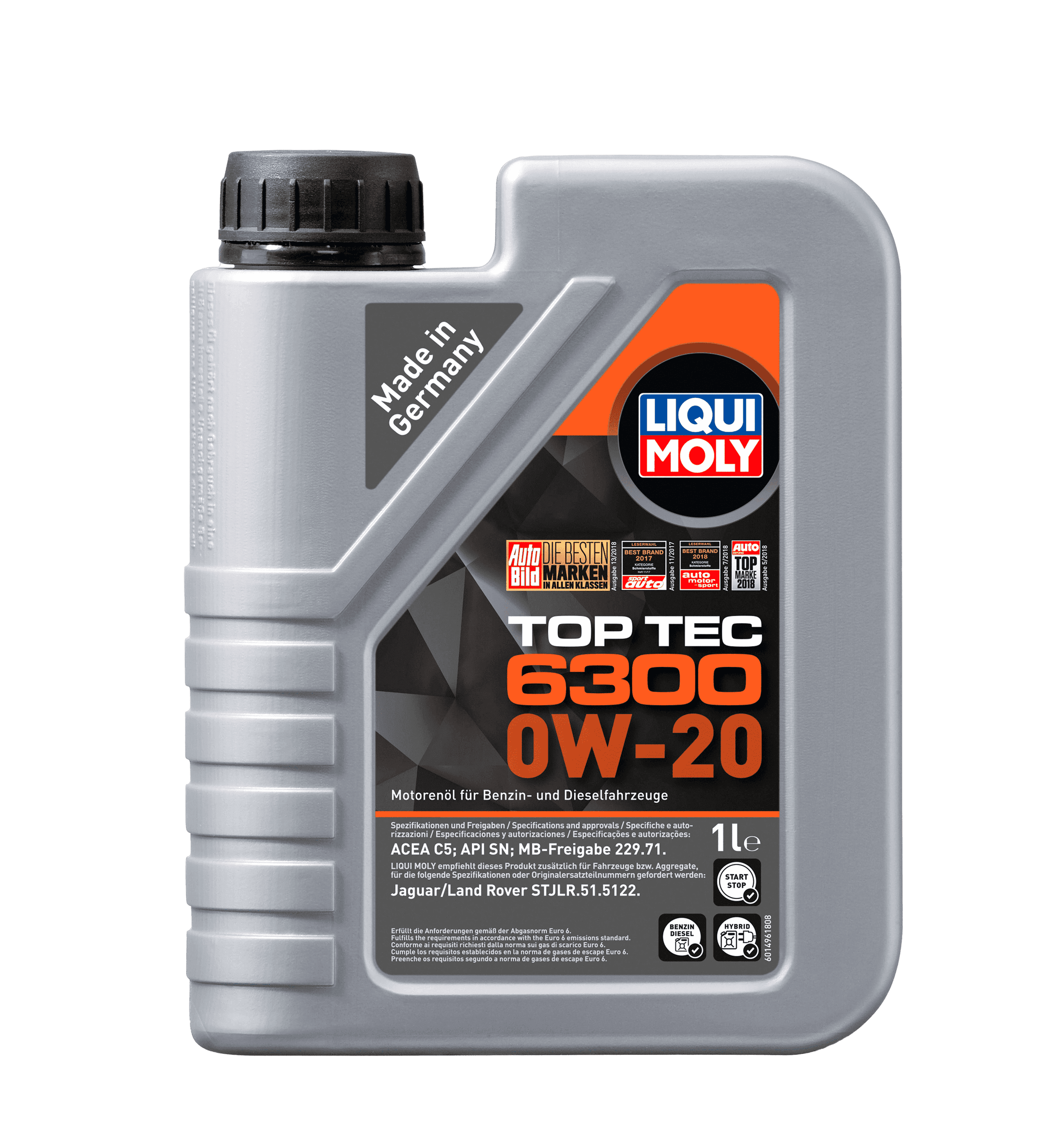 Моторное масло Liqui Moly Top Tec 6300 0W-20, 1л