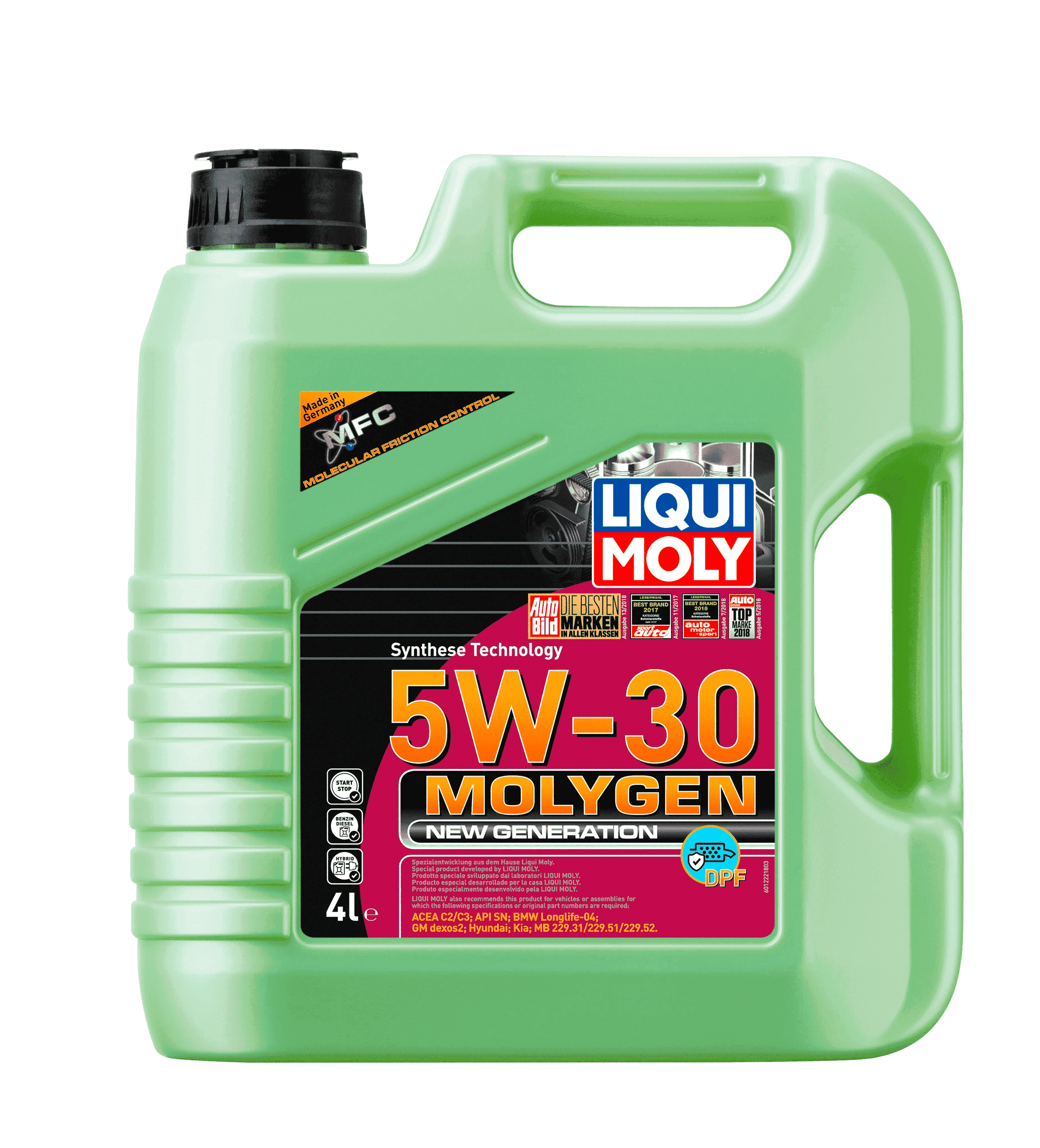 Моторное масло Liqui Moly Molygen New Generation DPF 5W-30, 4л