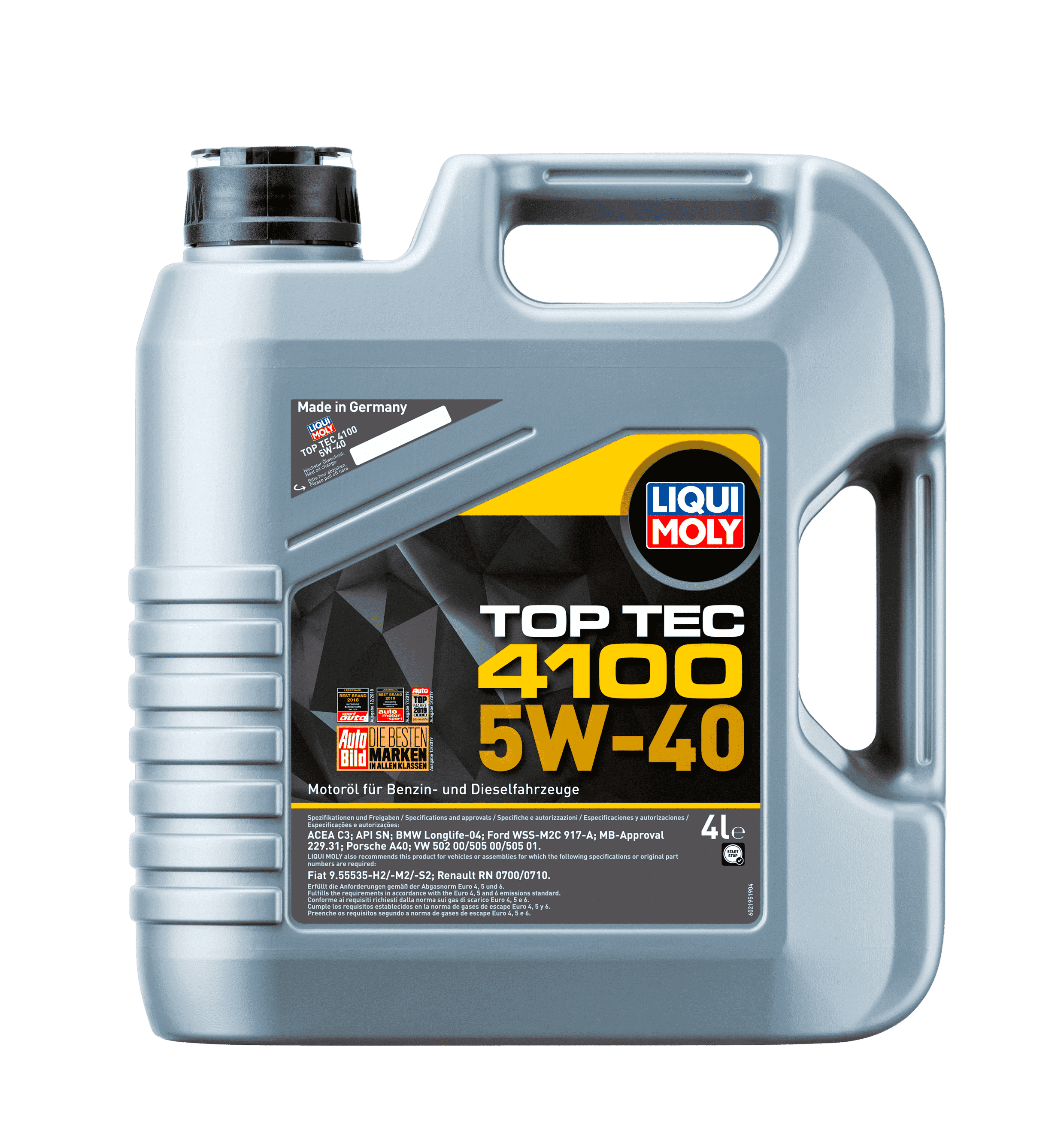 Моторное масло Liqui Moly Top Tec 4100 5W-40, 4л