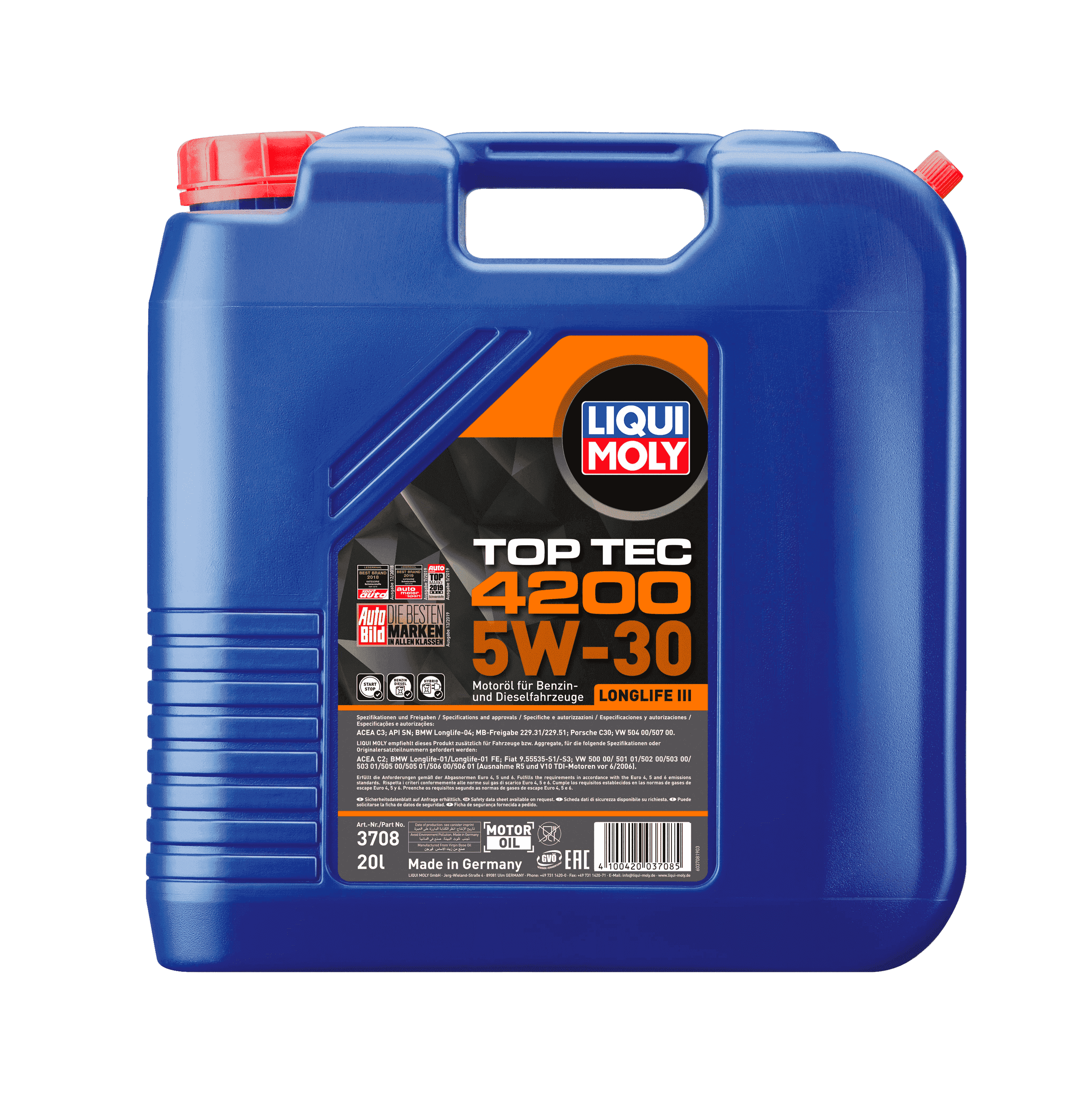 Моторное масло Liqui Moly Top Tec 4200 5W-30, 20л