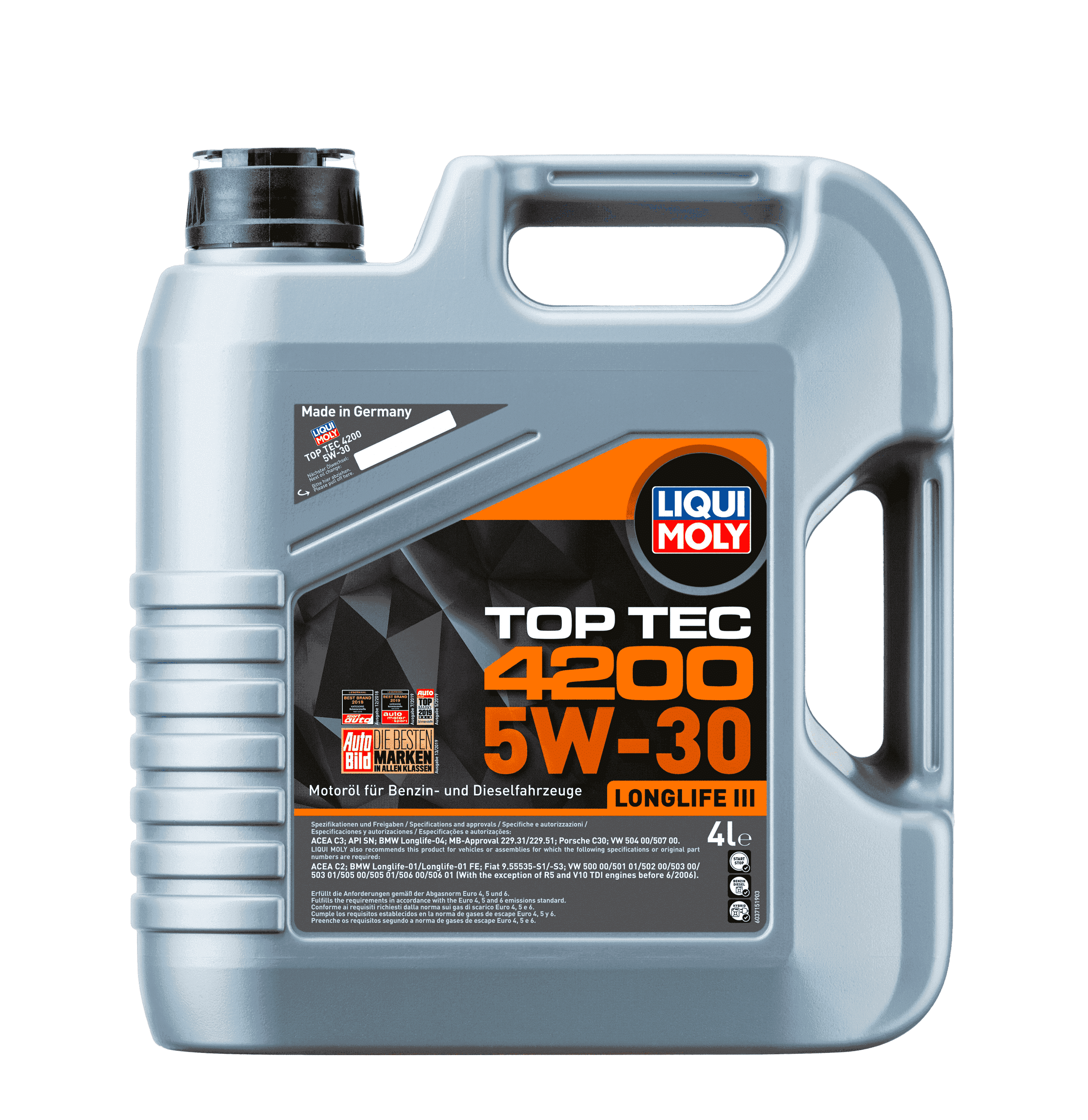 Моторное масло Liqui Moly Top Tec 4200 5W-30, 4л
