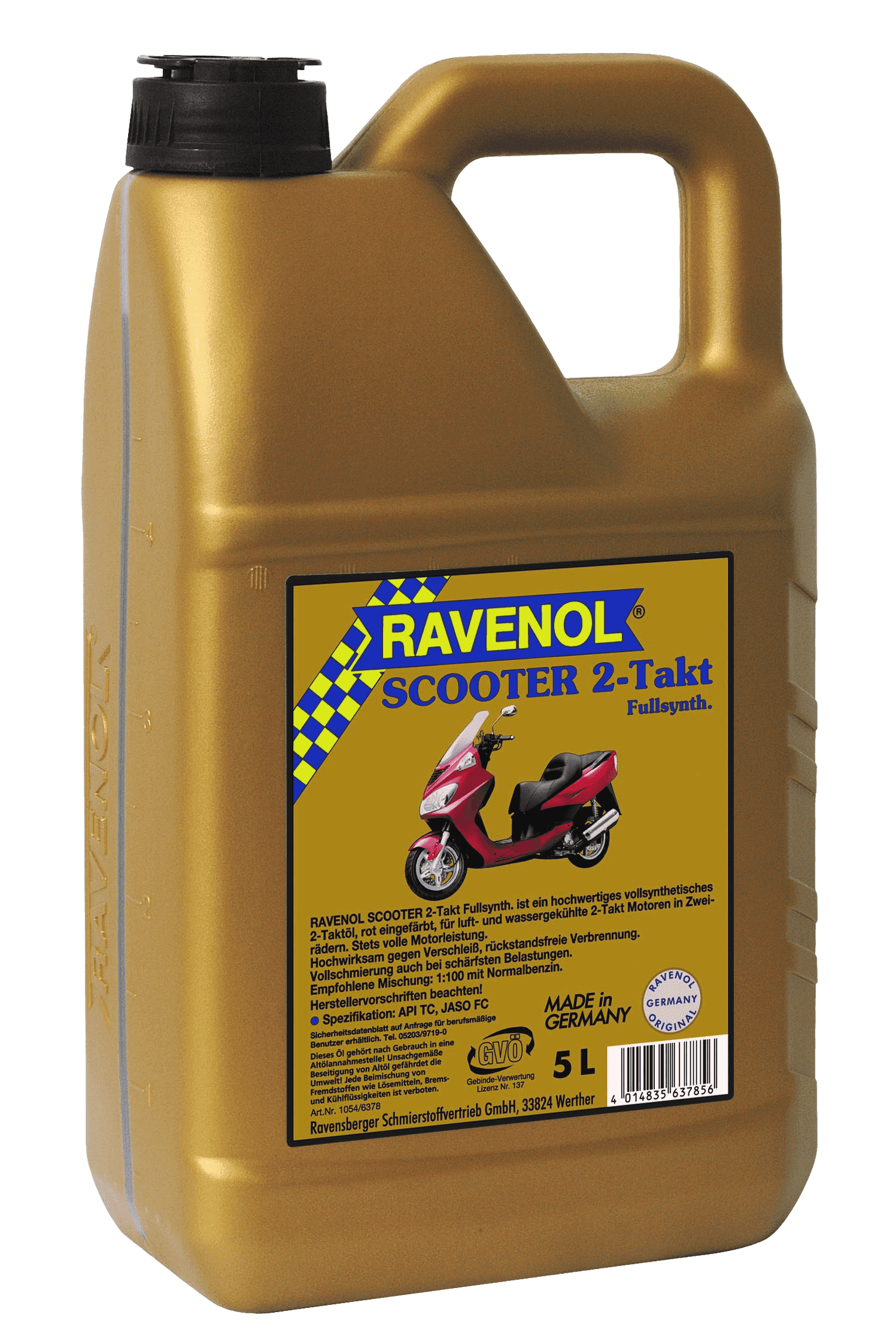 Моторное масло Ravenol SCOOTER 2-Takt Fullsynth, 5л