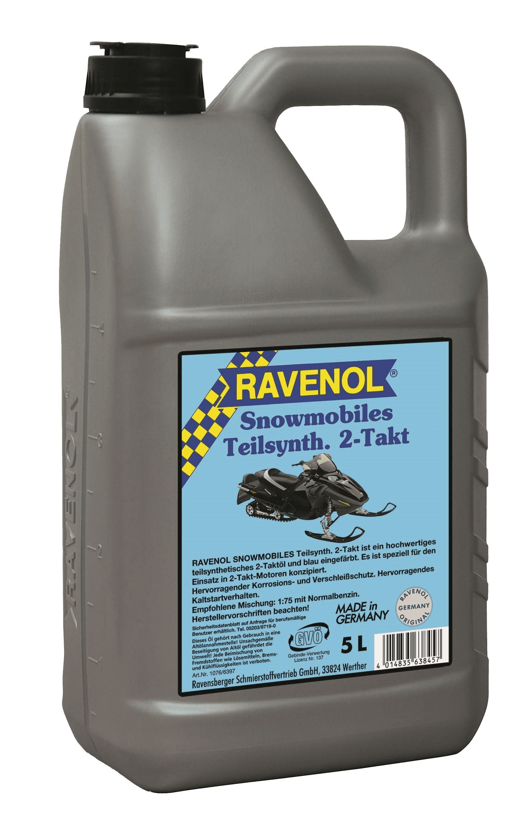 Моторное масло Ravenol SNOWMOBILES Teilsynth. 2-Takt, 5л