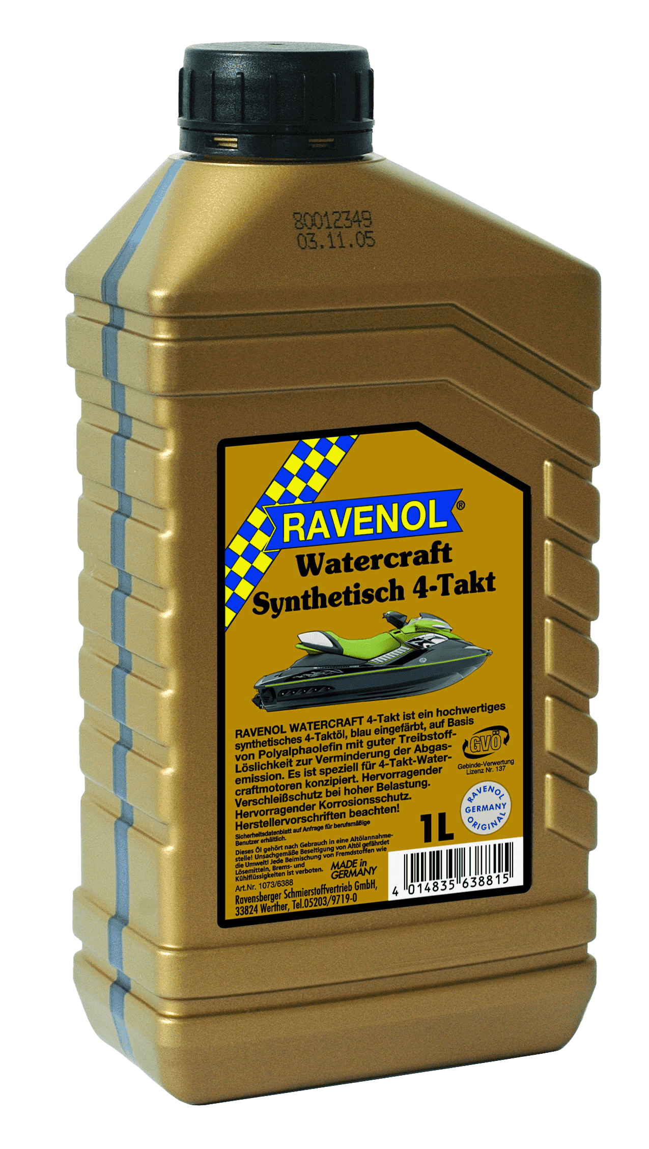 Моторное масло Ravenol WATERSRAFT 4T, 1л