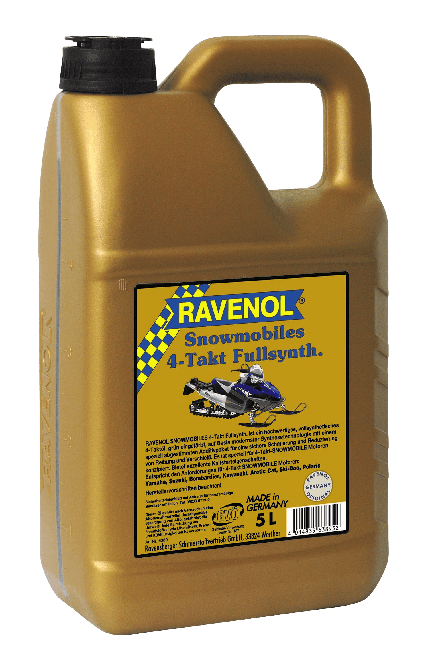 Моторное масло Ravenol SNOWMOBILES 4T Fullsynth., 5л
