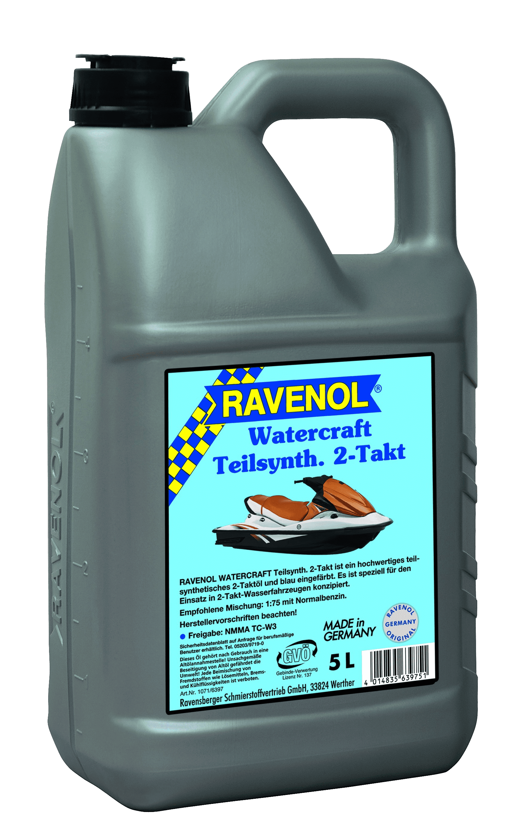 Моторное масло Ravenol WATERCRAFT Teilsynth. 2-TAKT, 5л
