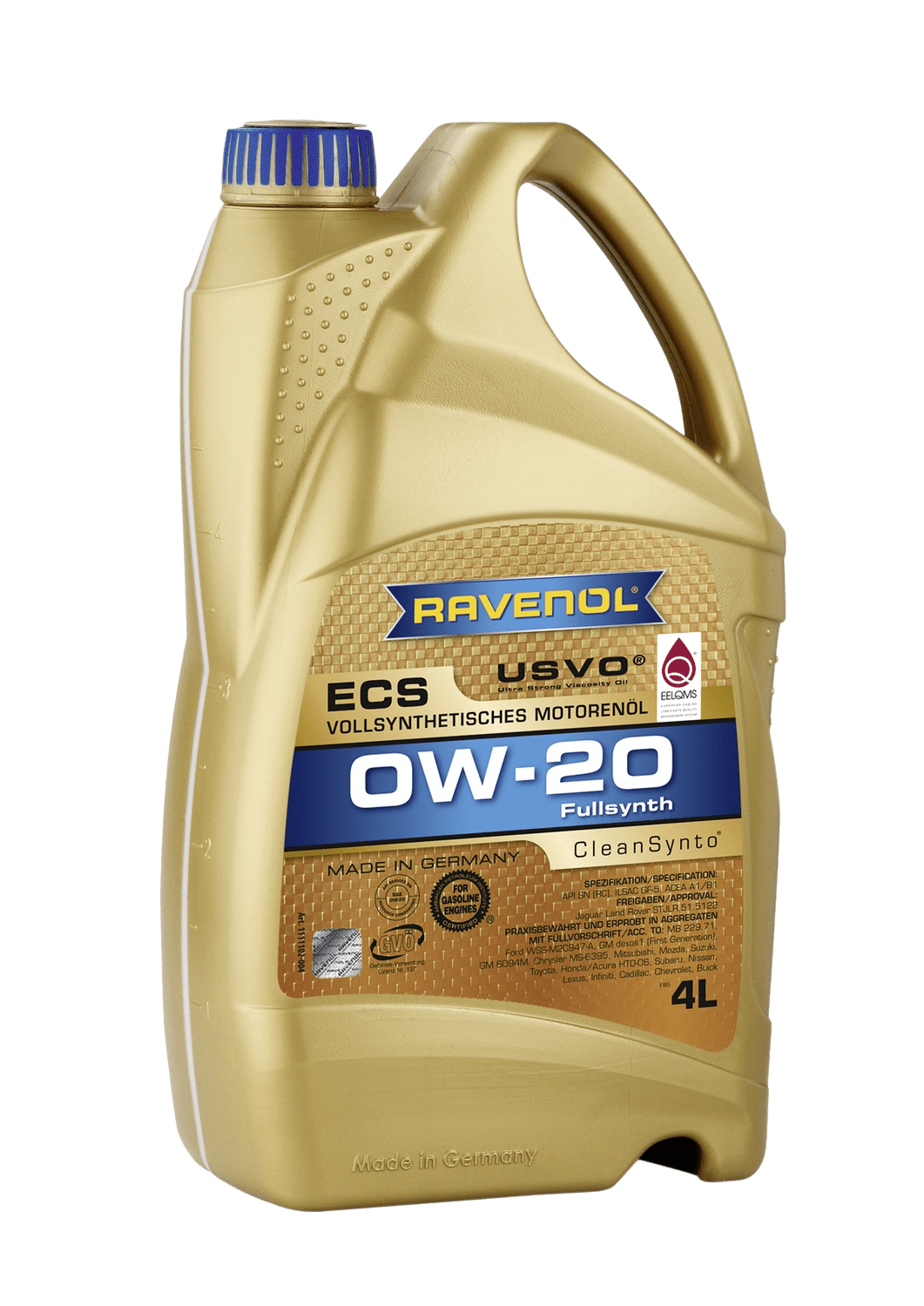 Моторное масло Ravenol ECS EcoSynth SAE 0W-20, 4л