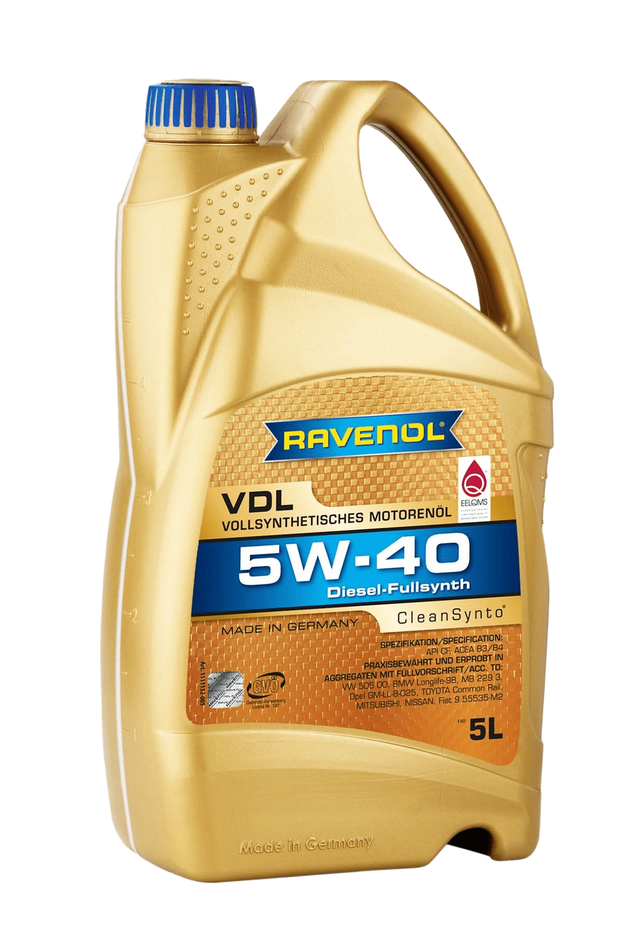 Моторное масло Ravenol VDL SAE 5W-40, 5л