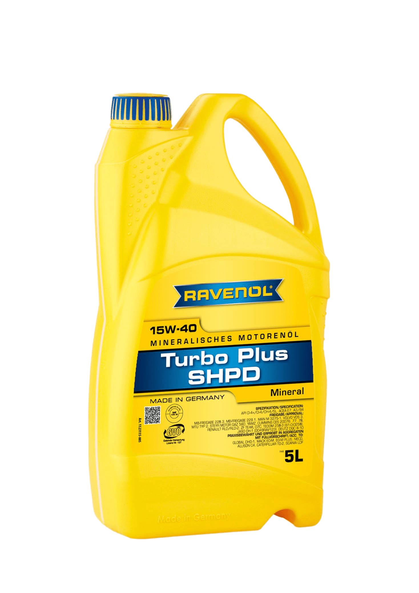 Моторное масло Ravenol Turbo plus SHPD SAE 15W-40, 5л