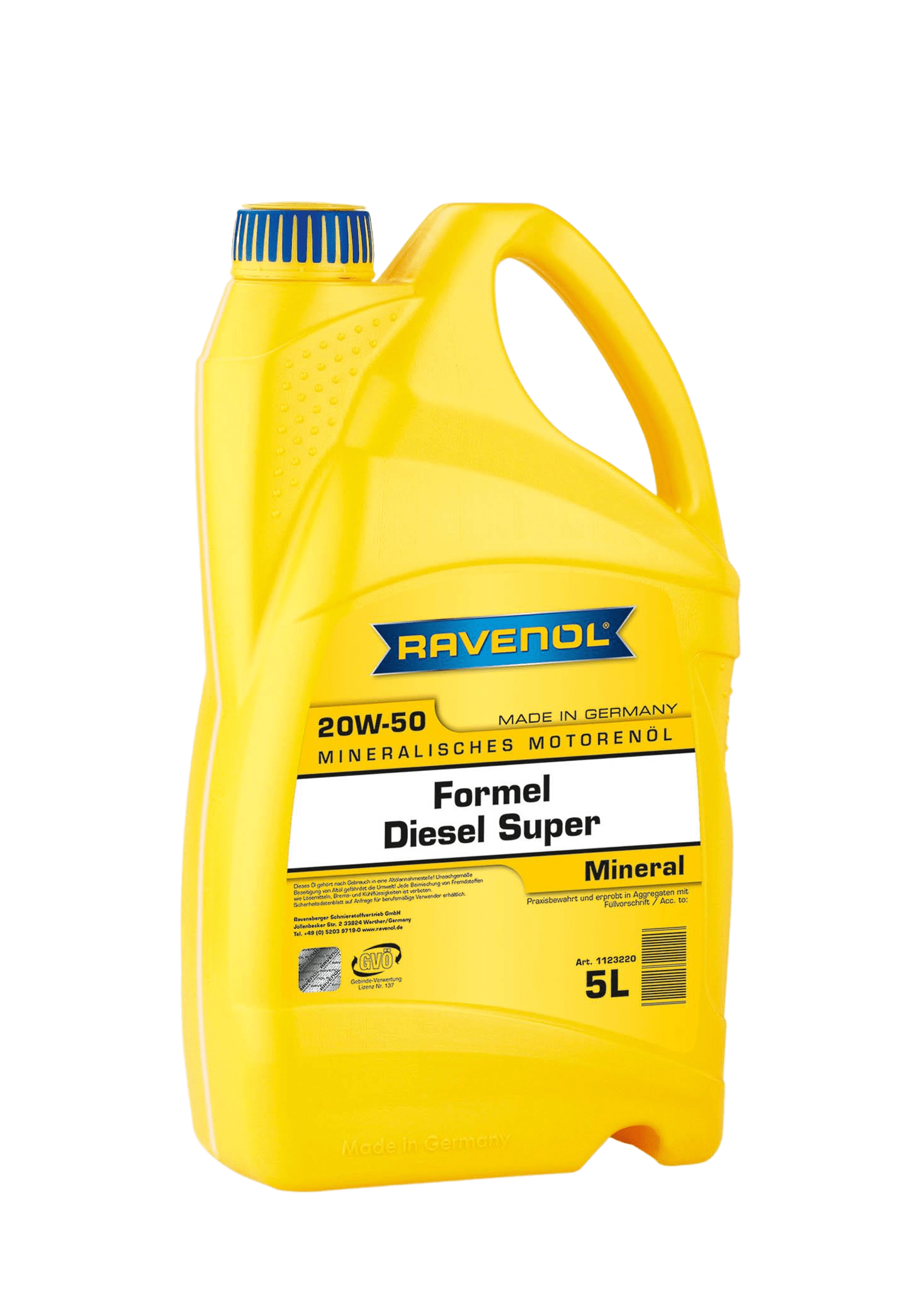 Моторное масло Ravenol Formel Diesel Super SAE 20W-50, 5л