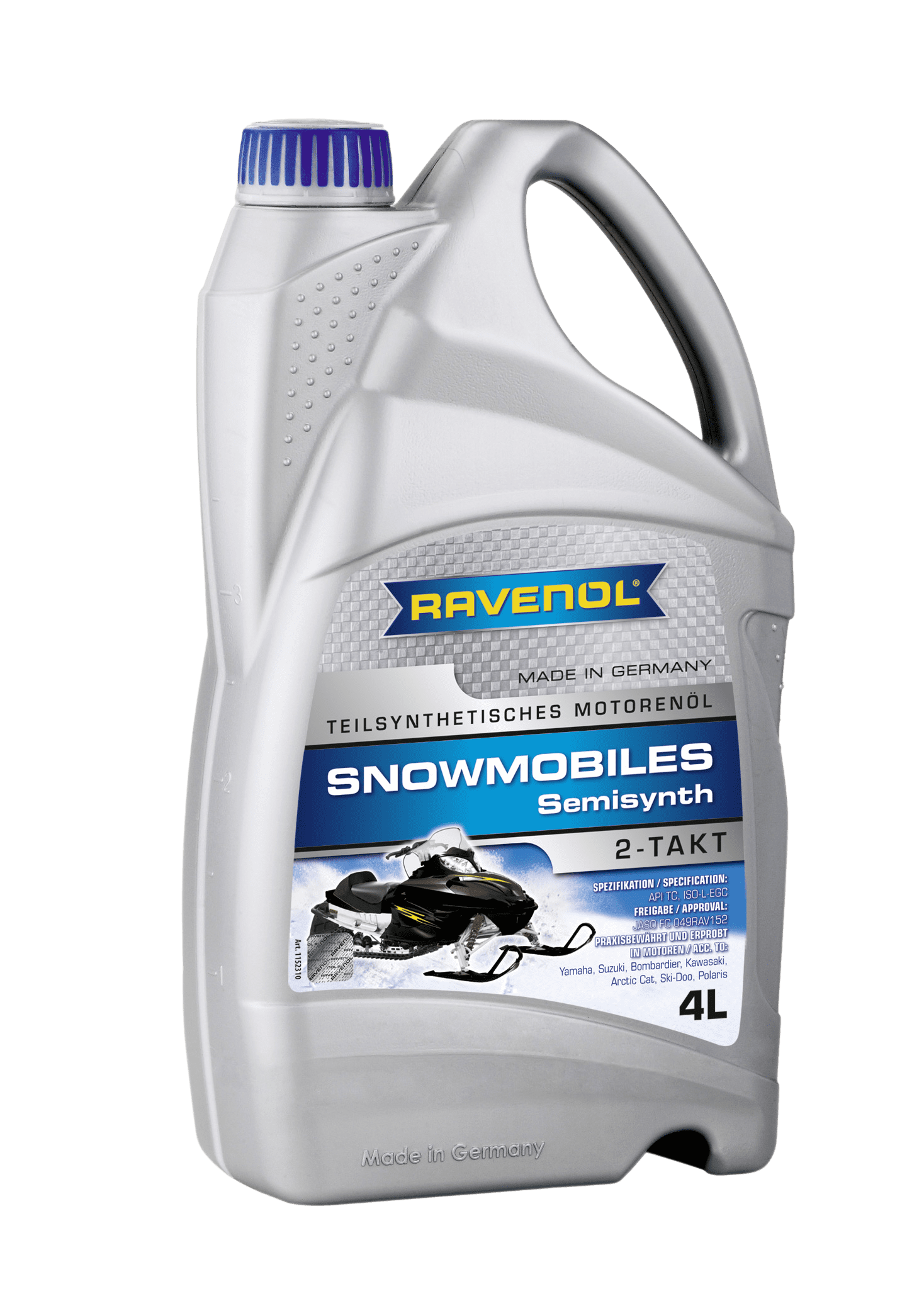 Моторное масло Ravenol SNOWMOBILES Teilsynth. 2-Takt, 4л