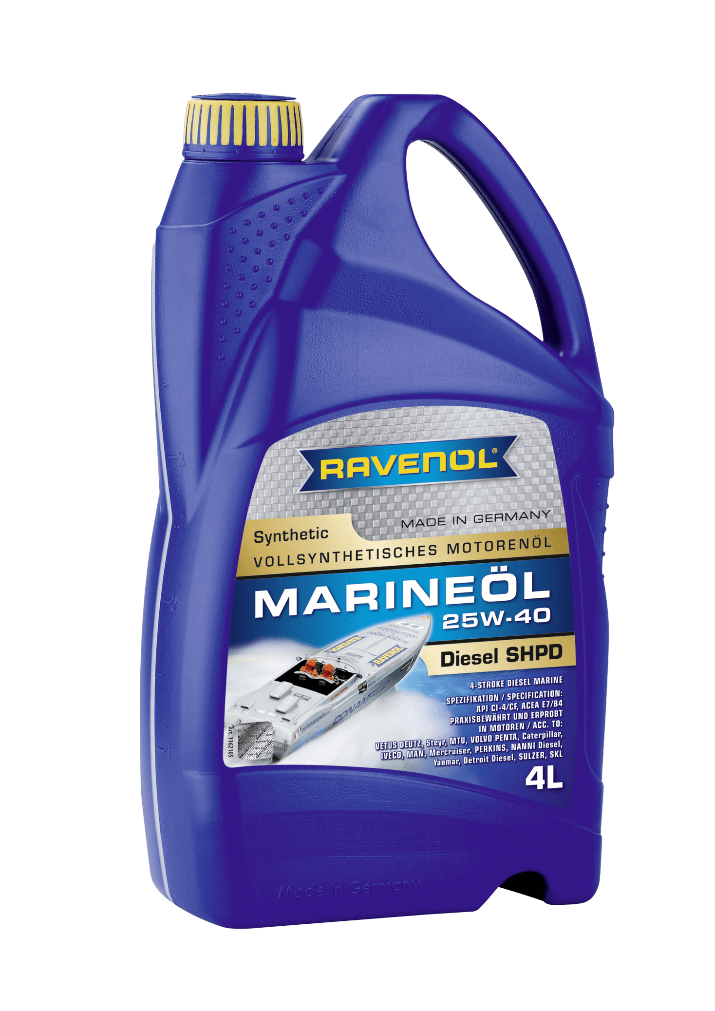 Моторное масло Ravenol Marineoil SHPD SAE 25W-40, 4л
