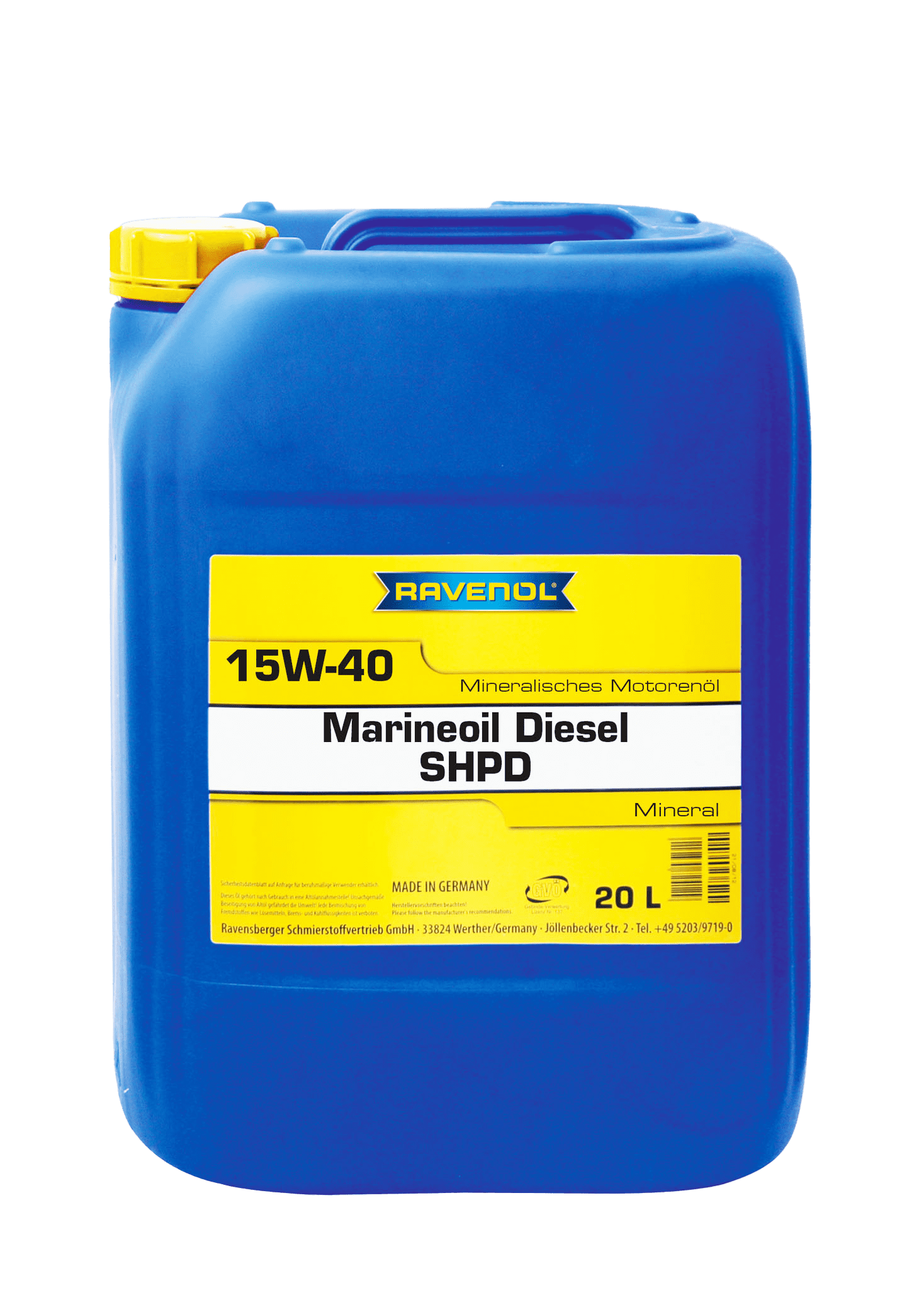 Моторное масло Ravenol Marineoil Diesel SHPD SAE 15W-40, 20л