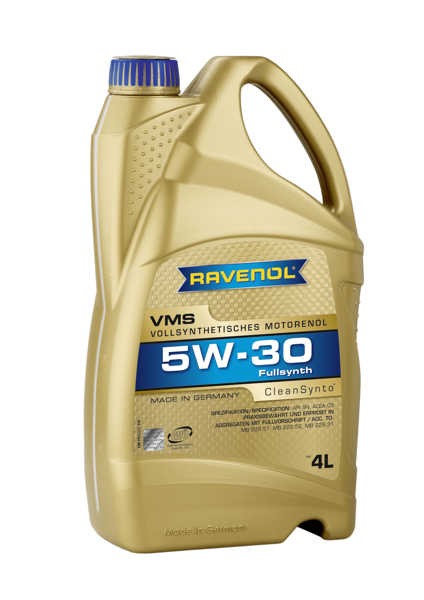 Моторное масло Ravenol VMS SAE 5W-30, 4л