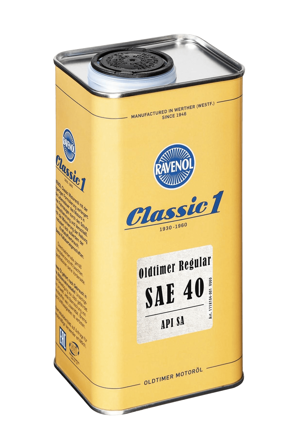 Моторное масло Ravenol Oldtimer Regular, 1л