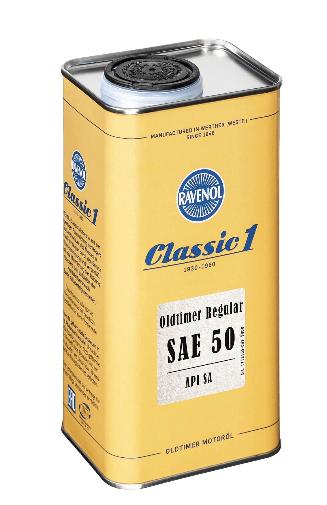 Моторное масло Ravenol Oldtimer Regular, 1л