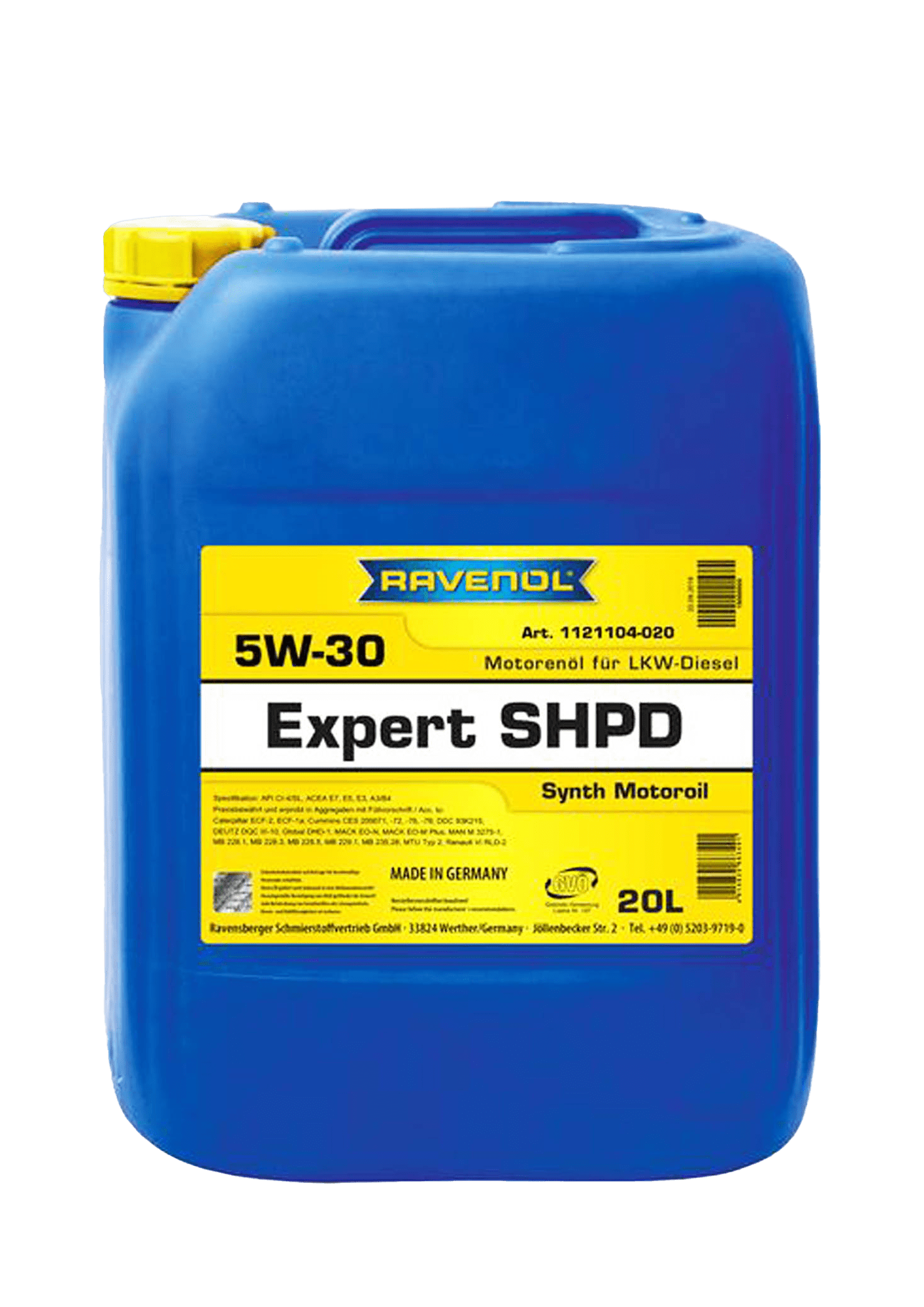 Моторное масло Ravenol Expert SHPD SAE 5W-30, 20л