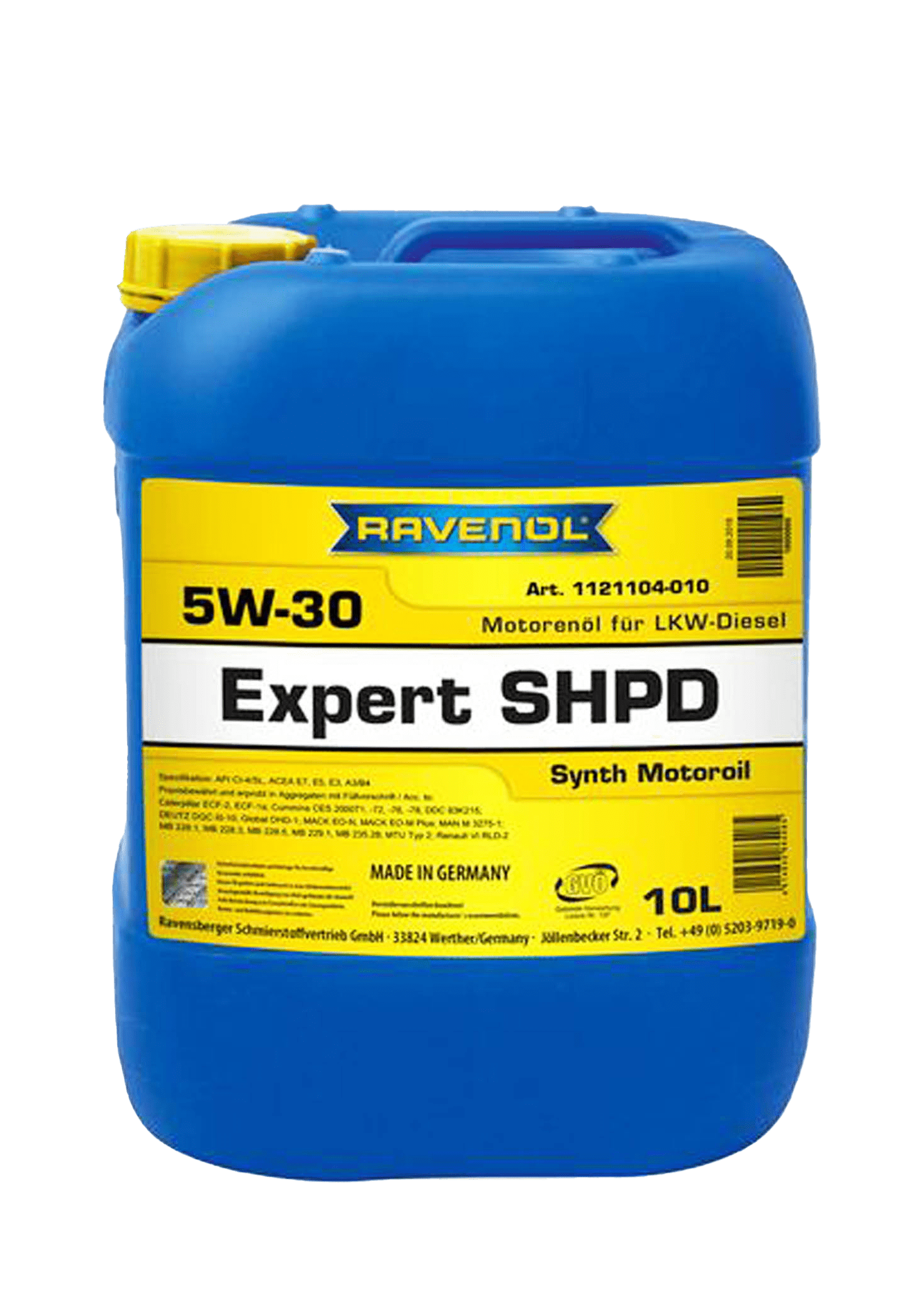 Моторное масло Ravenol Expert SHPD SAE 5W-30, 10л