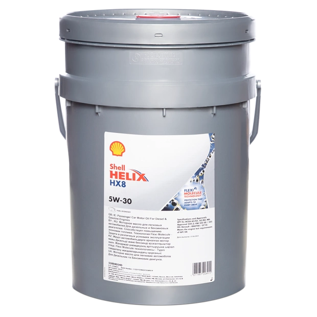 Моторное масло SHELL 5W30 HELIX HX8 SYNTHETIC, 20л