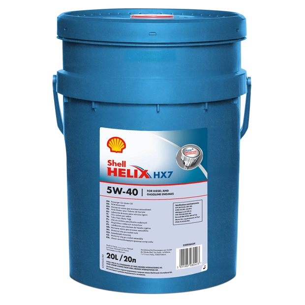 Моторное масло SHELL 5W40 HELIX HX7, 20л