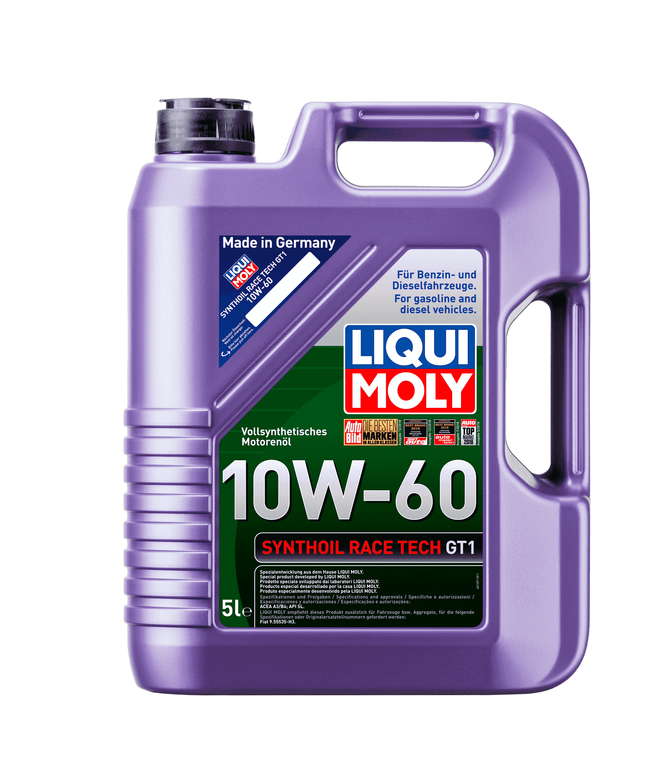Моторное масло Liqui Moly Synthoil Race Tech GT1 10W-60, 5л
