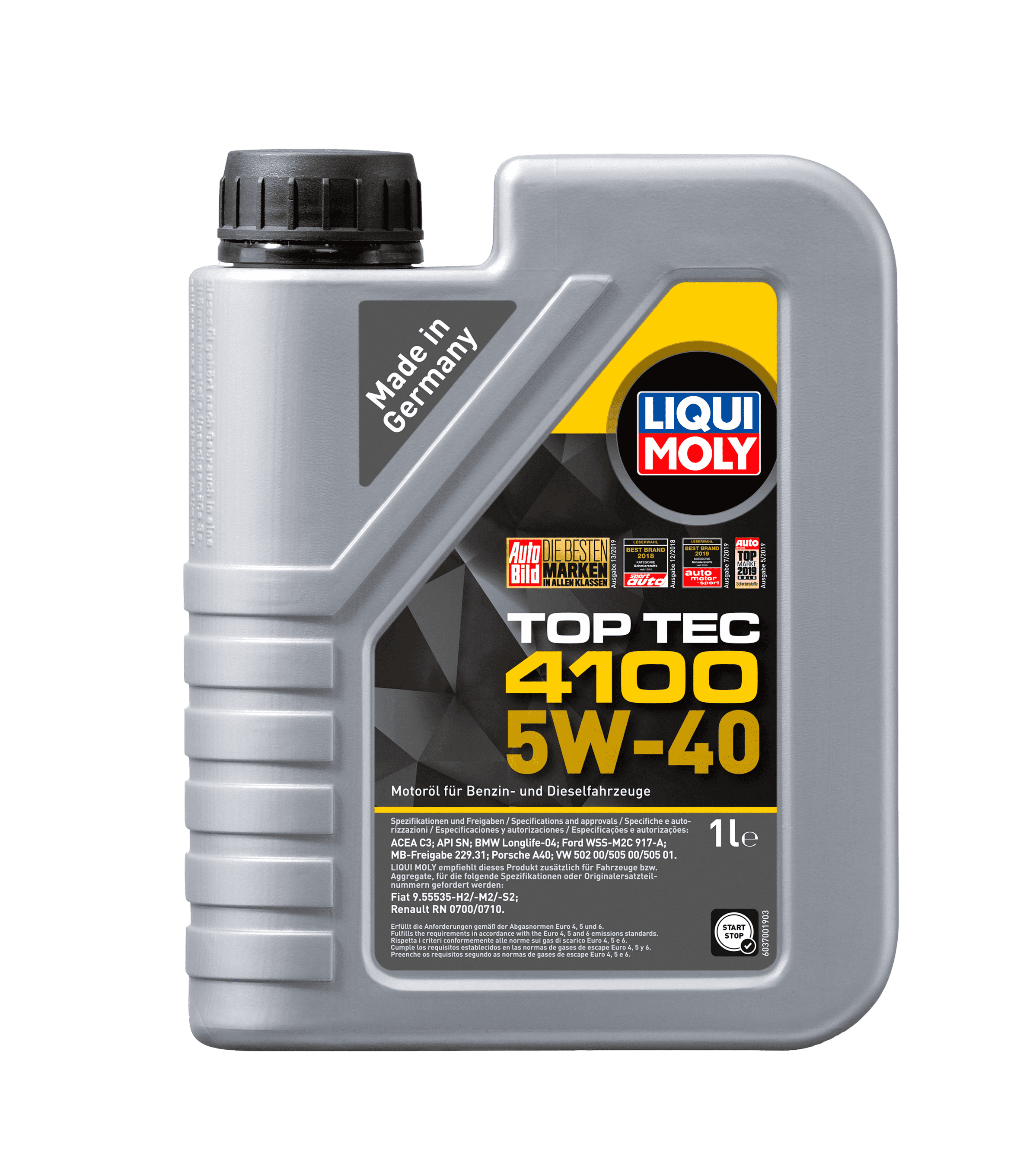 Моторное масло Liqui Moly Top Tec 4100 5W-40, 1л