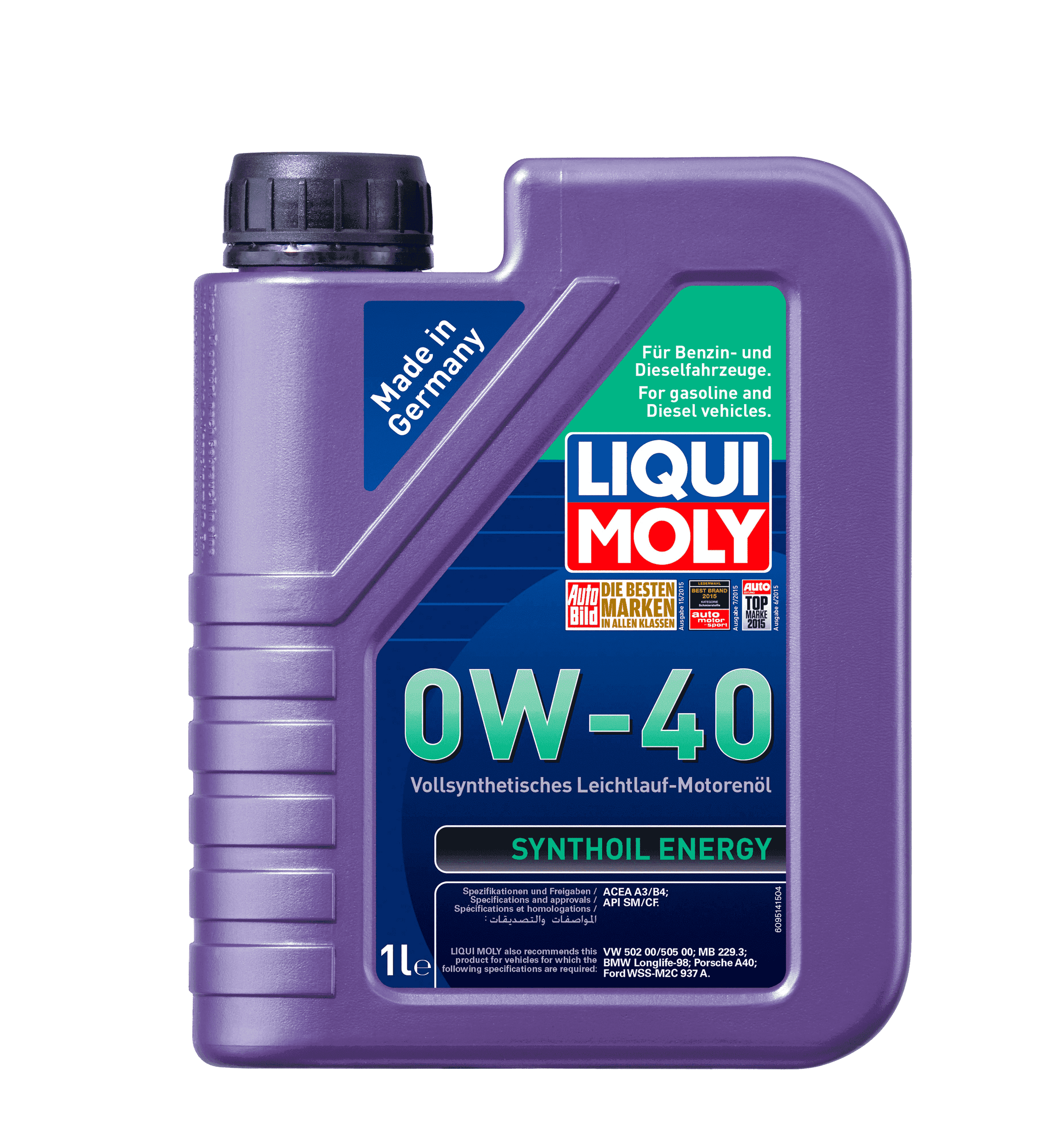 Моторное масло Liqui Moly Synthoil Energy 0W-40, 1л
