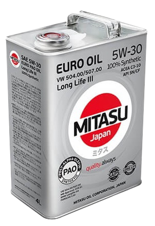 Моторное масло MITASU EURO PAO LL III OIL 5W-30, 4л